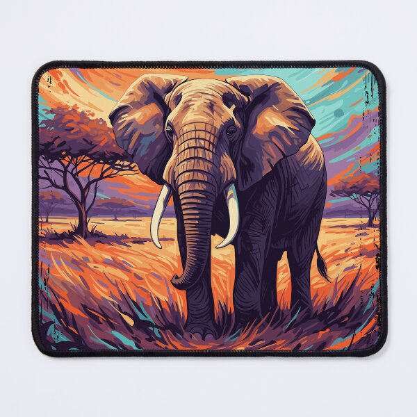 Item preview, Vibrant Painted Elephant Art designed and sold by Fabrikola.