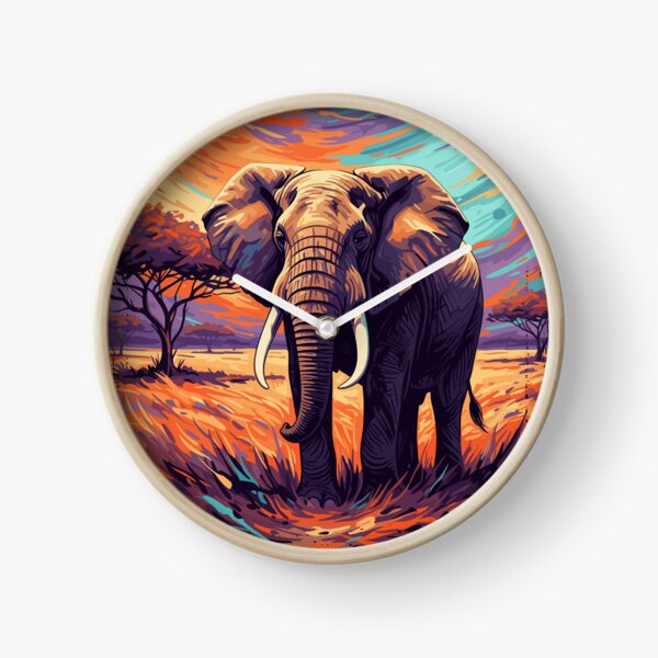 Item preview, Vibrant Painted Elephant Art designed and sold by Fabrikola.