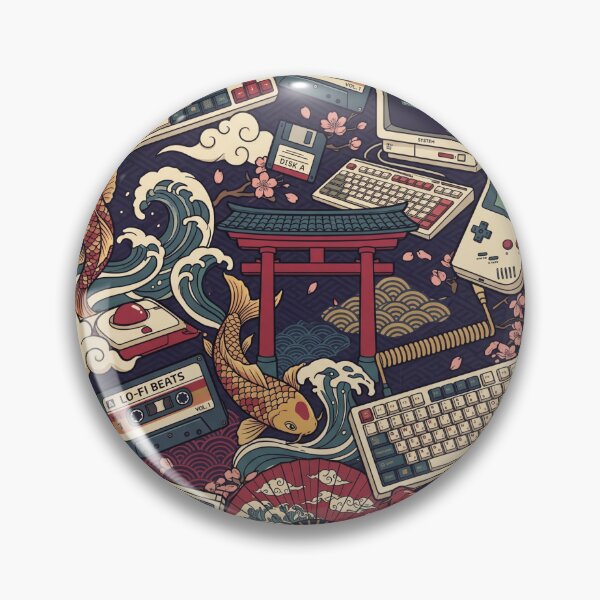 Item preview, Neo Traditional Japanese Tech Pattern designed and sold by Quipzzy.