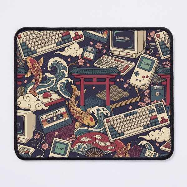 Item preview, Neo Traditional Japanese Tech Pattern designed and sold by Quipzzy.