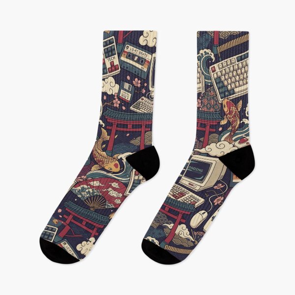 Item preview, Neo Traditional Japanese Tech Pattern designed and sold by Quipzzy.