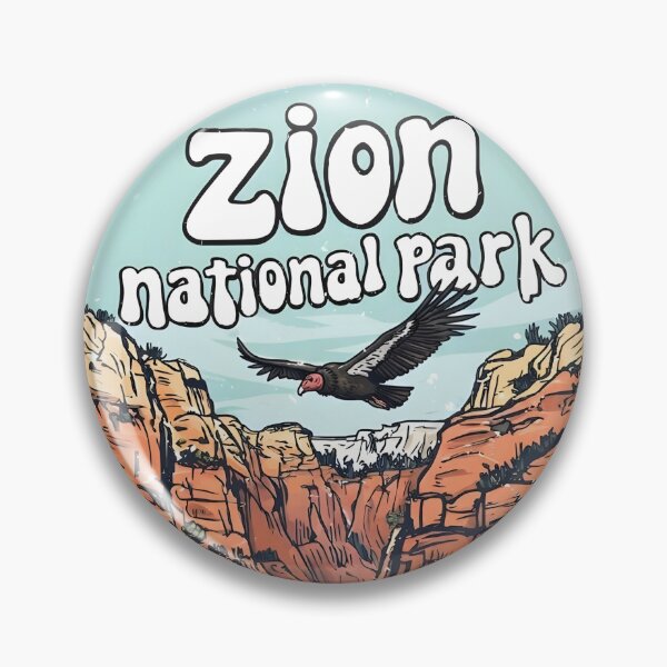 Item preview, Zion National Park Colorful Landscape Retro Condor designed and sold by HowToCanadian.