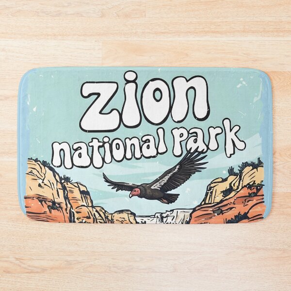 Item preview, Zion National Park Colorful Landscape Retro Condor designed and sold by HowToCanadian.