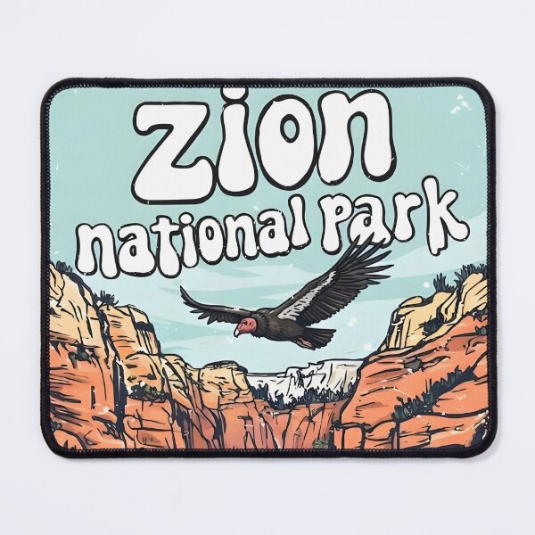 Item preview, Zion National Park Colorful Landscape Retro Condor designed and sold by HowToCanadian.