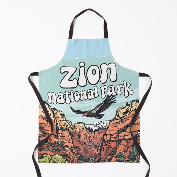 Item preview, Zion National Park Colorful Landscape Retro Condor designed and sold by HowToCanadian.