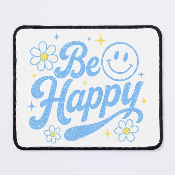 Item preview, Be Happy Floral Retro Smile designed and sold by wesdesignshop.