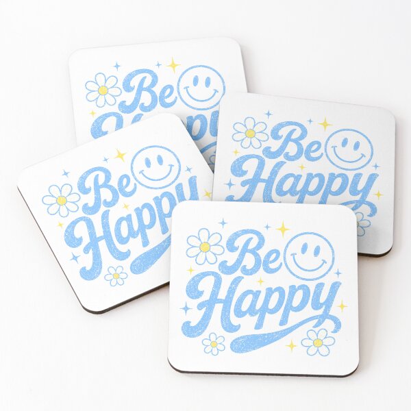 Item preview, Be Happy Floral Retro Smile designed and sold by wesdesignshop.