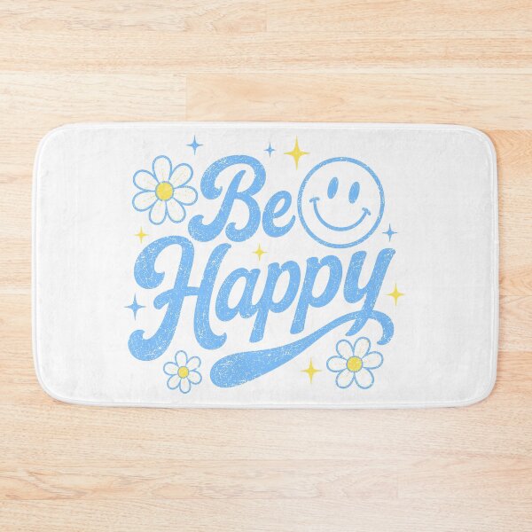 Item preview, Be Happy Floral Retro Smile designed and sold by wesdesignshop.
