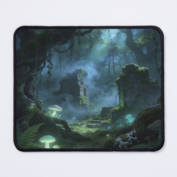 Item preview, Enchanted forest with glowing ruins designed and sold by PicParadiz.