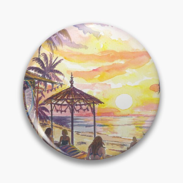 Item preview, Sunset Serenity on Goa Shores With Lovers and Yoga designed and sold by artshop77.