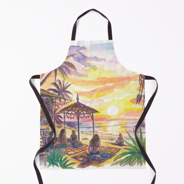 Item preview, Sunset Serenity on Goa Shores With Lovers and Yoga designed and sold by artshop77.