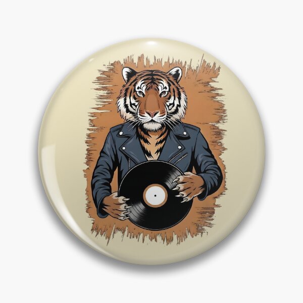Item preview, Rock Tiger with Vinyl - World Music Day designed and sold by Art-Arcade6.