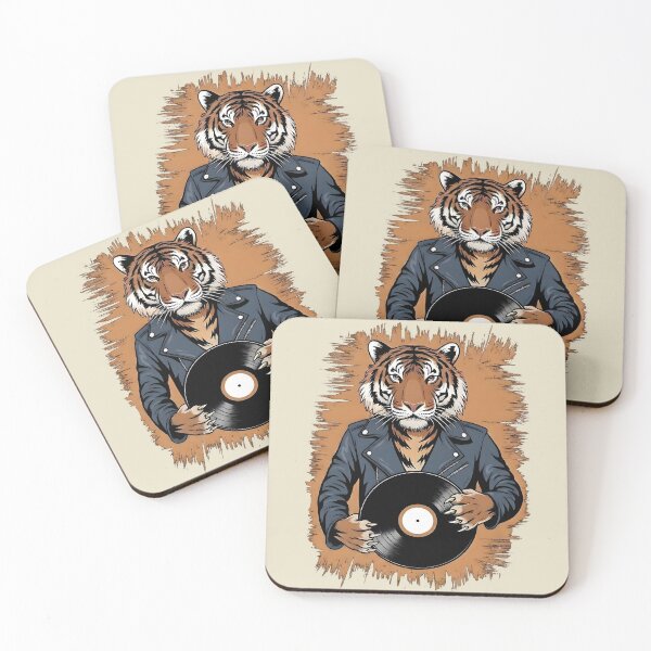 Item preview, Rock Tiger with Vinyl - World Music Day designed and sold by Art-Arcade6.