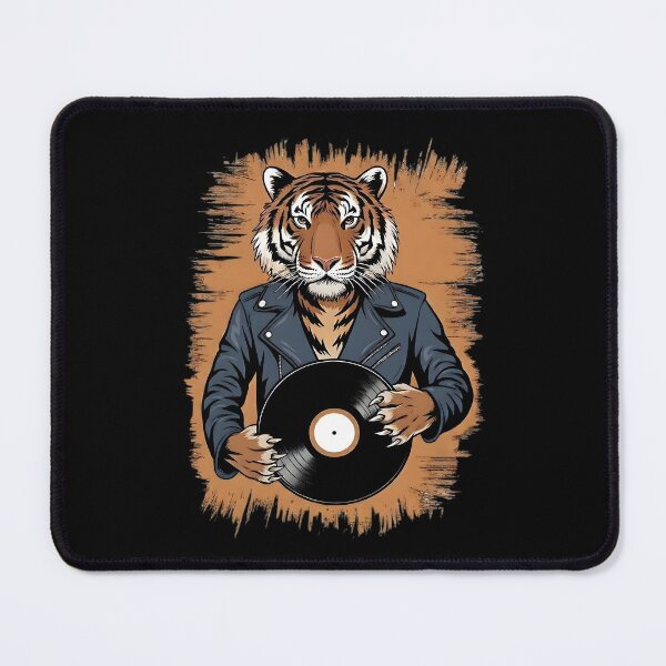 Item preview, Rock Tiger with Vinyl - World Music Day designed and sold by Art-Arcade6.