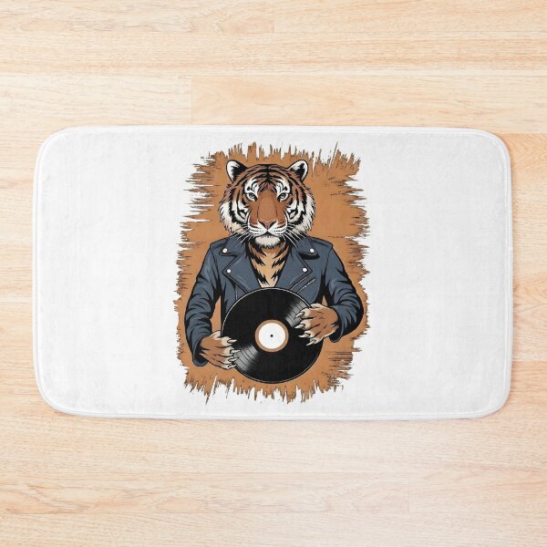 Item preview, Rock Tiger with Vinyl - World Music Day designed and sold by Art-Arcade6.