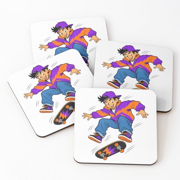 Item preview, Retro Skater Boy Cartoon Sticker – 80s Skateboard Kid Aesthetic designed and sold by LevelUpReads.