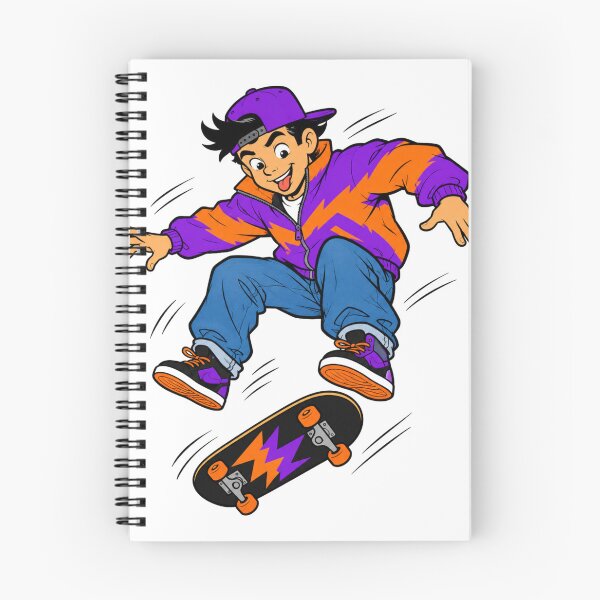 Item preview, Retro Skater Boy Cartoon Sticker – 80s Skateboard Kid Aesthetic designed and sold by LevelUpReads.
