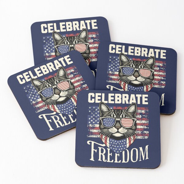 Item preview, Celebrate Freedom Cat designed and sold by MoBoo Designs.