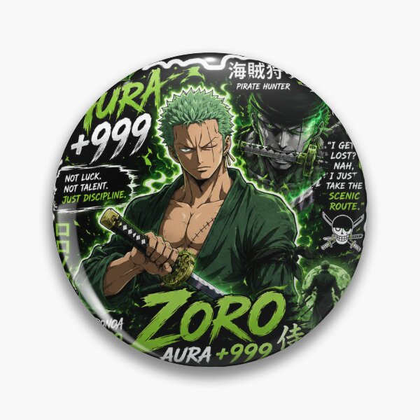 Item preview, Aura +999 Roronoa Zoro Anime Manga Art designed and sold by MoodPopz Studio.
