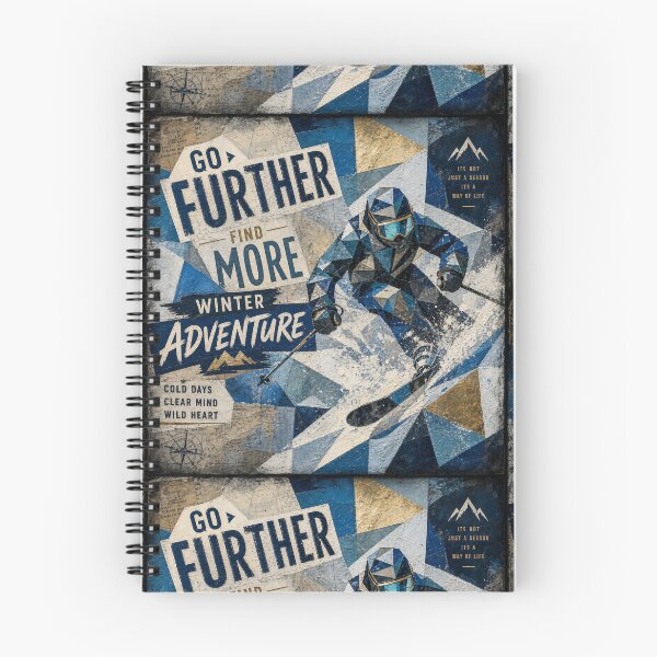 Item preview, WINTER ADVENTURE — Cubist Mixed‑Media Collage Poster (Impasto & Ice Blues) designed and sold by Jandedan.