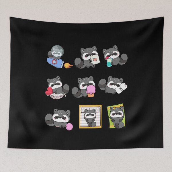 Item preview, Cute Kawaii Raccoon 09 Bundle  designed and sold by creativerooney.