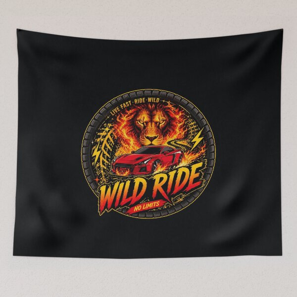 Item preview, No Limits Wild Ride Fire Lion Racing Streetwear Shirt designed and sold by Aimetoi.