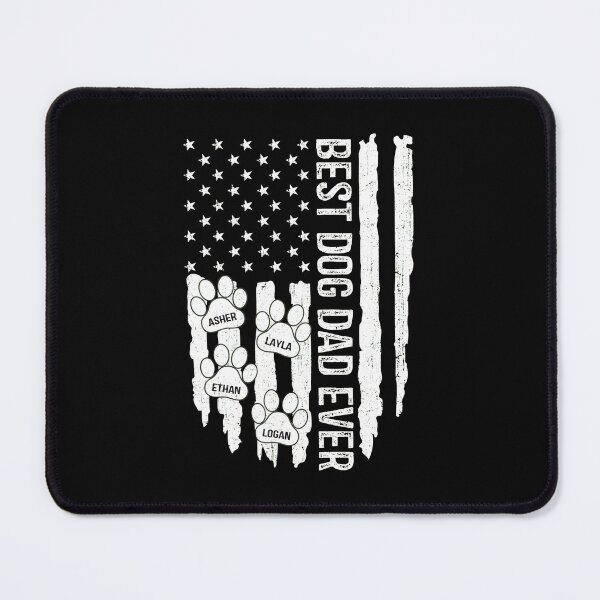 Item preview, Best Dog Dad Ever Personalized Paw Flag designed and sold by OlyvieArt.