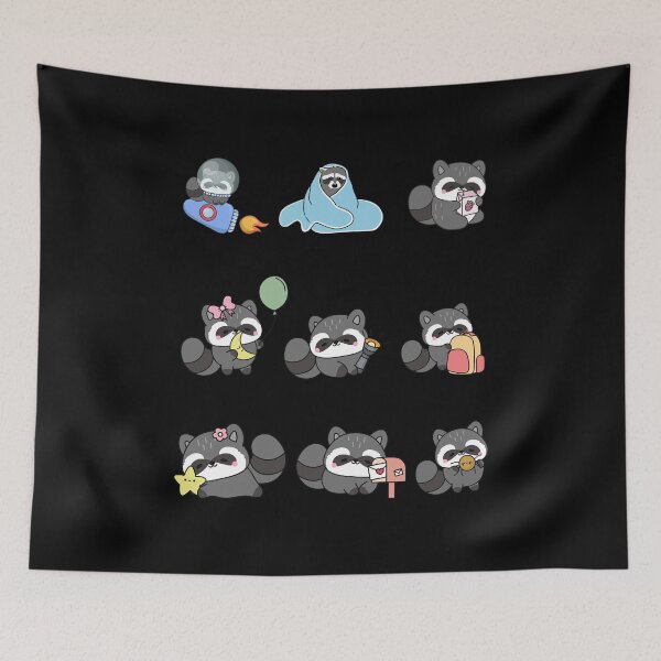 Item preview, Cute Kawaii Raccoon 10 Bundle  designed and sold by creativerooney.