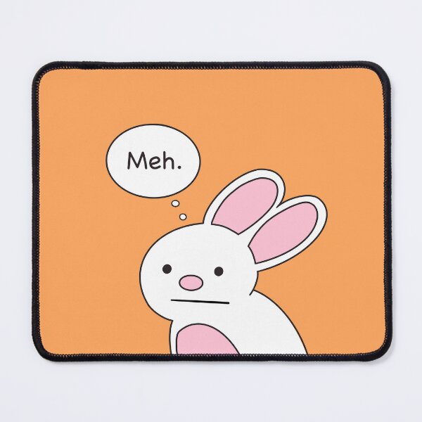 Item preview, Meh Bunny Sassy Kawaii Cartoon designed and sold by LesleySilly.