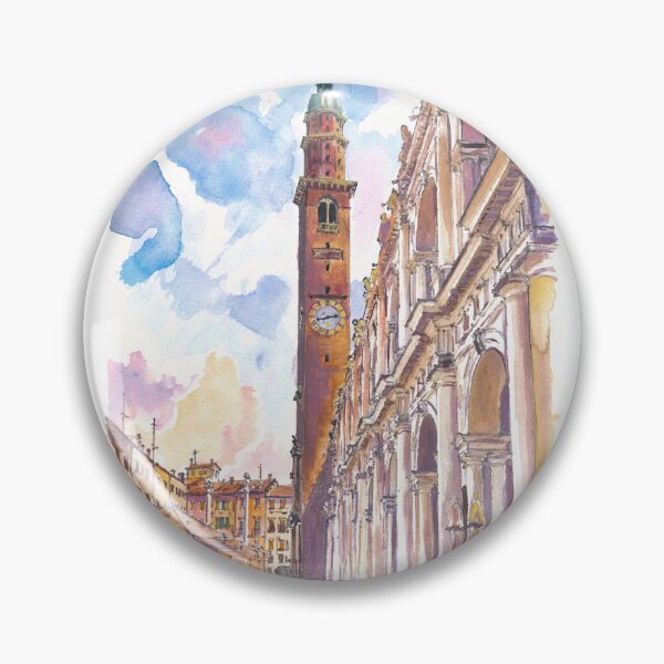 Item preview, Vicenza Piazza dei Signori Painting – Watercolor Italian Square Art Print, Architecture Travel Gift designed and sold by artshop77.