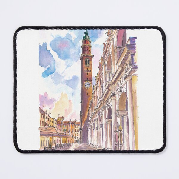 Item preview, Vicenza Piazza dei Signori Painting – Watercolor Italian Square Art Print, Architecture Travel Gift designed and sold by artshop77.