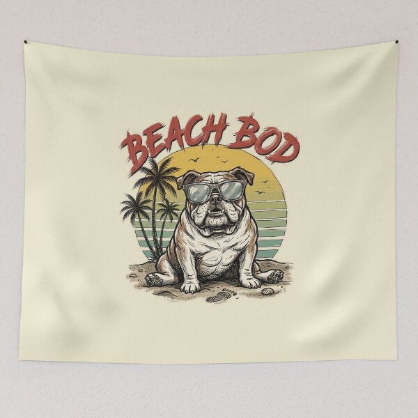 Item preview, Bulldog Beach Bod Summer designed and sold by AdyKurniawan.