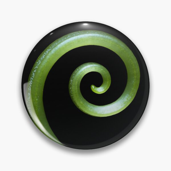 Item preview, Green spiral abstract on black background designed and sold by TanalyFlowers.