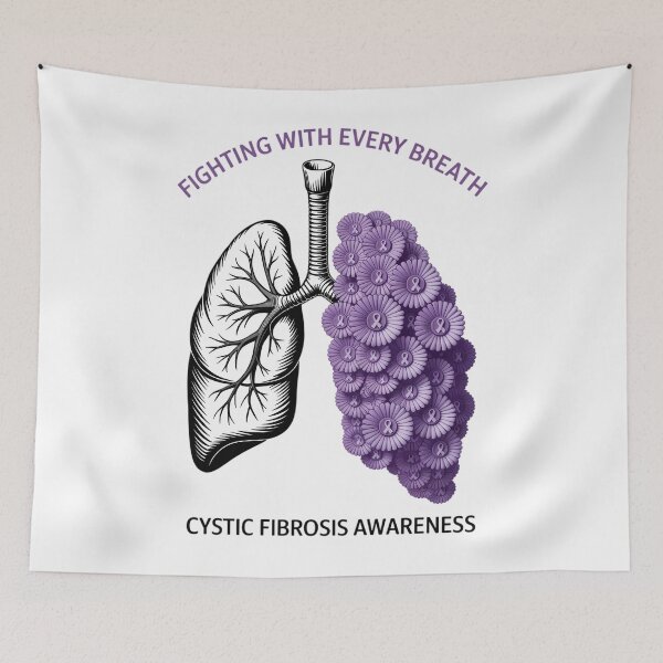 Item preview, Cystic Fibrosis Awareness Fighting With Every Breath Cricut Sublimation designed and sold by sailorjessiArt.