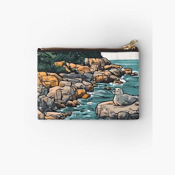 Item preview, Acadia National Park Colorful Landscape Retro Seal designed and sold by HowToCanadian.