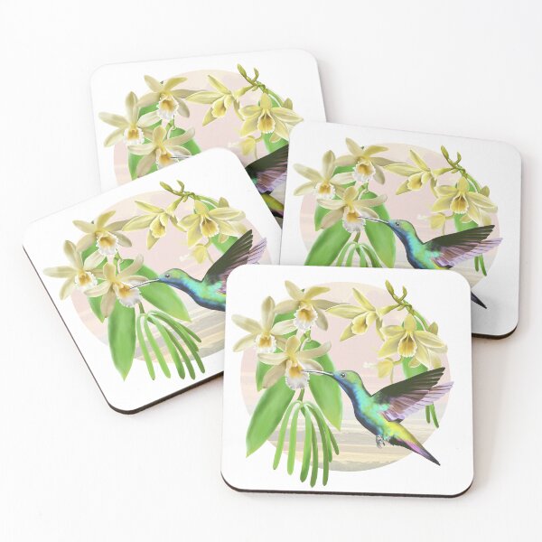 Item preview, Hummingbird and Vanilla Orchid designed and sold by Art_By_Wing.