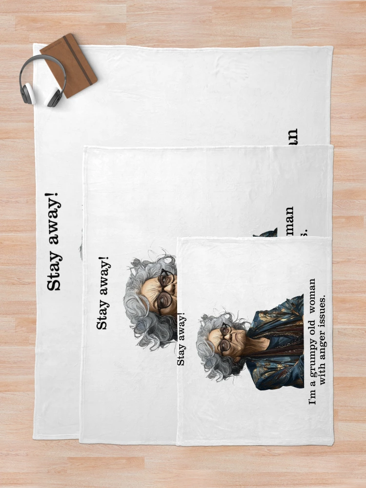 Thumbnail 5 of 6, Throw Blanket, Grumpy designed and sold by Ute Rüger.