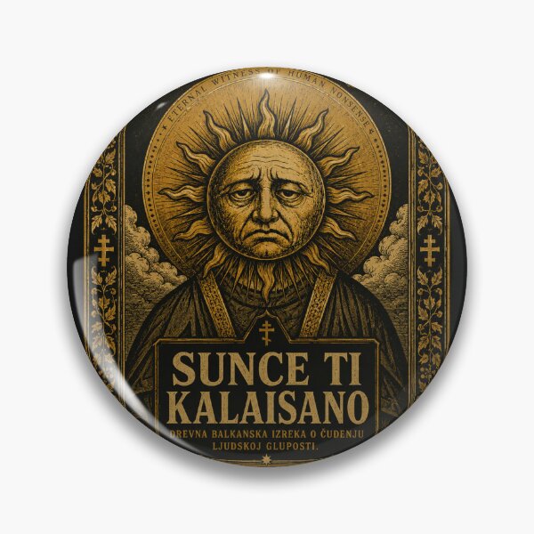 Item preview, Sunce Ti Kalaisano – Ancient Balkan Prophecy Icon Design designed and sold by InnerwayStudio.