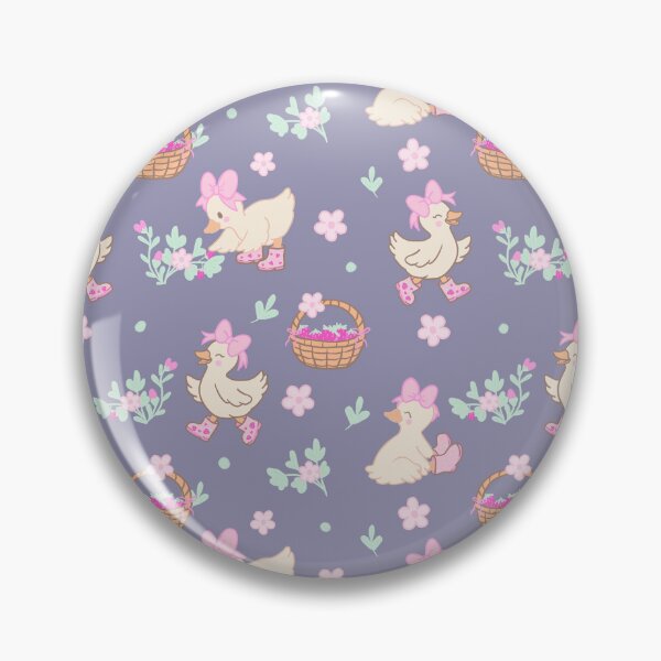 Item preview, Cute duck spring pattern floral strawberry seamless pattern desk mats and zipper pouches designed and sold by BosskaDesign.
