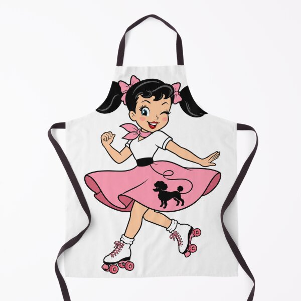 Item preview, Cute Retro Roller Skate Girl Sticker – Vintage Pink Cartoon Aesthetic designed and sold by LevelUpReads.