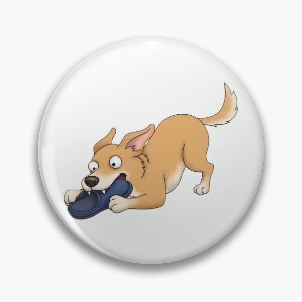 Item preview, Funny Dog Stealing Blue Slipper designed and sold by Szkicerka.