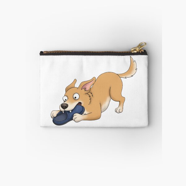 Item preview, Funny Dog Stealing Blue Slipper designed and sold by Szkicerka.