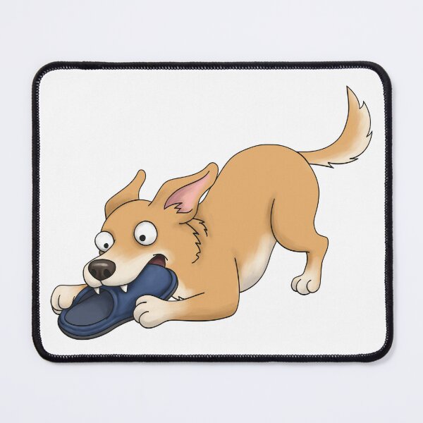 Item preview, Funny Dog Stealing Blue Slipper designed and sold by Szkicerka.