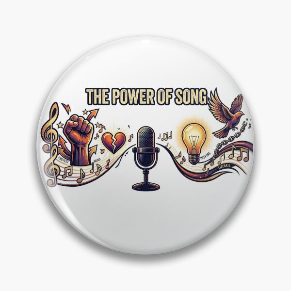 Item preview, The Power Of Song - Protest Mend Inspire Liberate Musical Art designed and sold by Style-InkPulse.
