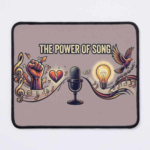Item preview, The Power Of Song - Protest Mend Inspire Liberate Musical Art designed and sold by Style-InkPulse.