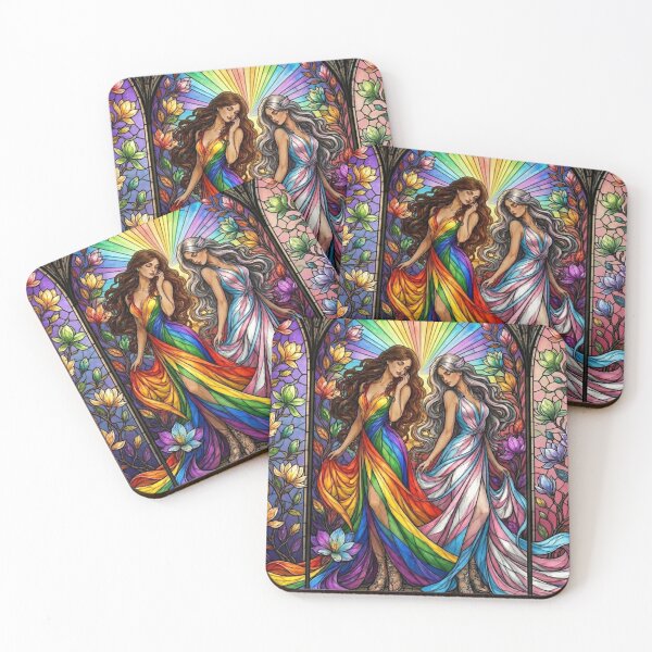 Item preview, Celestial Rainbow Bond: Stained Glass Sisters Art designed and sold by Soluna Studio.