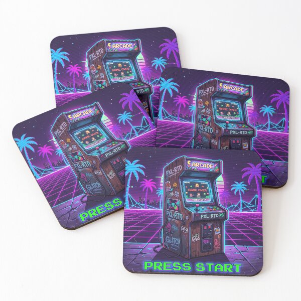 Item preview, Retro Arcade Press Start Pixel Art Vaporwave Streetwear designed and sold by nandibucek.