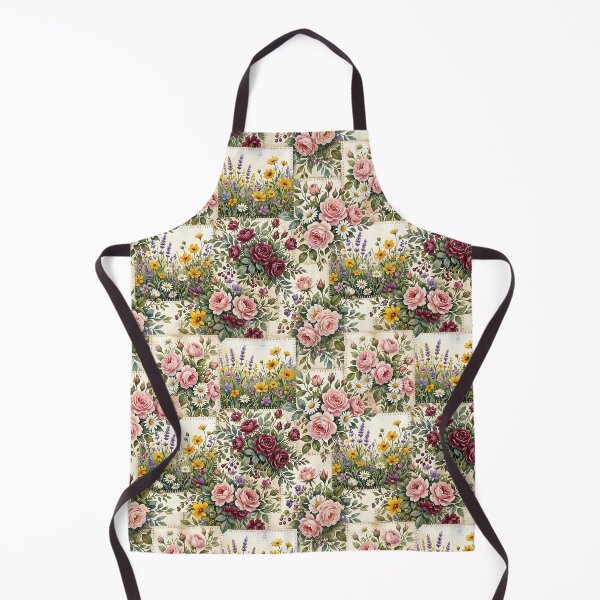 Item preview, Cottagecore Floral Patchwork Botanical Garden Design designed and sold by SplashTastic.
