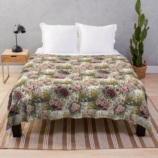 Item preview, Cottagecore Floral Patchwork Botanical Garden Design designed and sold by SplashTastic.