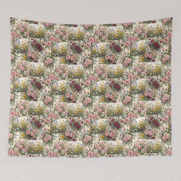 Item preview, Cottagecore Floral Patchwork Botanical Garden Design designed and sold by SplashTastic.